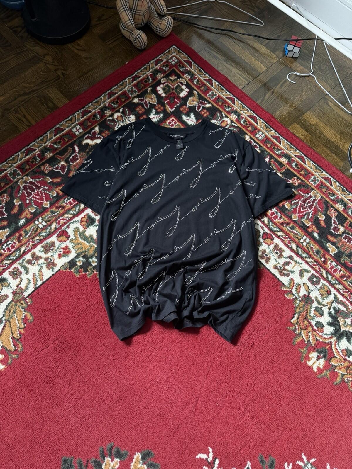 Giambattista Valli x H&M Black Studded Tee T-Shirt SIze L