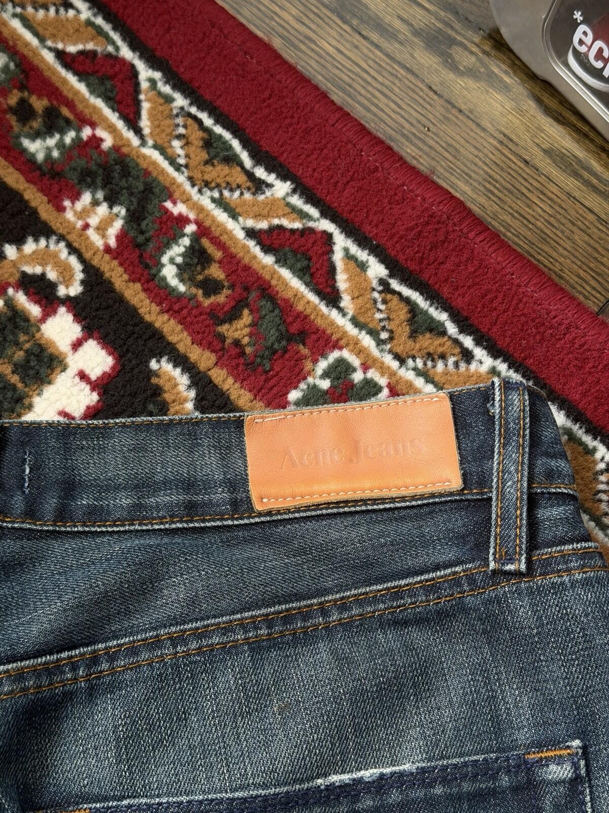 Acne Jeans Washed Classic Straight Leg Dark Wash Denim Cotton Mens 34/32