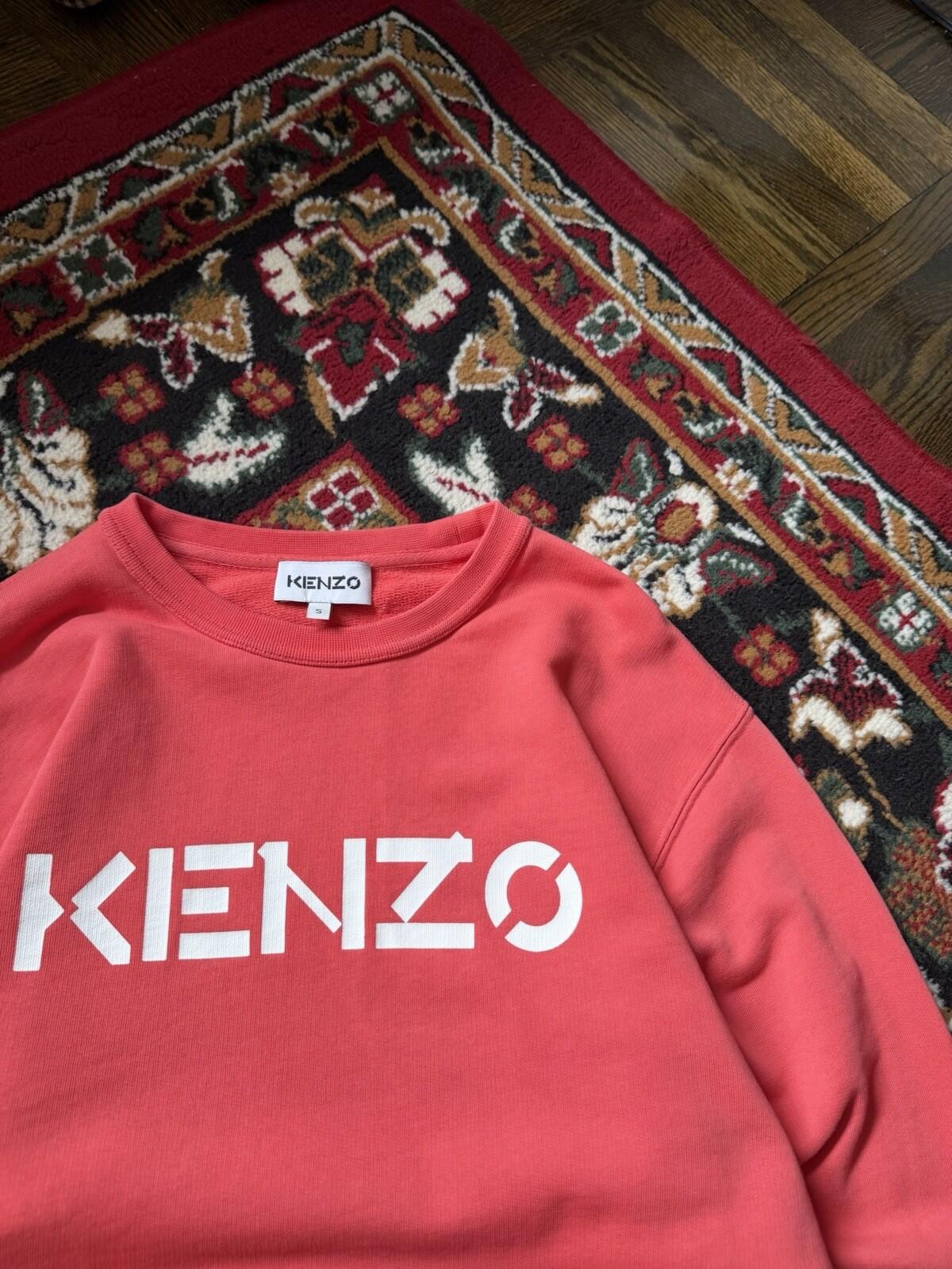 Kenzo Peach/Red Logo Longsleeve Sweatshirt Sweater Size S