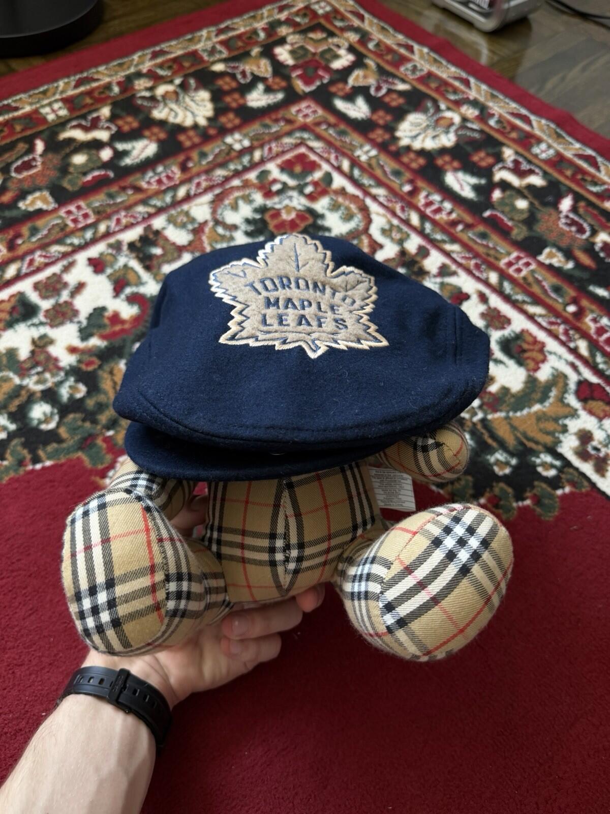90s Toronto Maple Leafs Vintage Flat-Cap Hat Wool Blue NHL