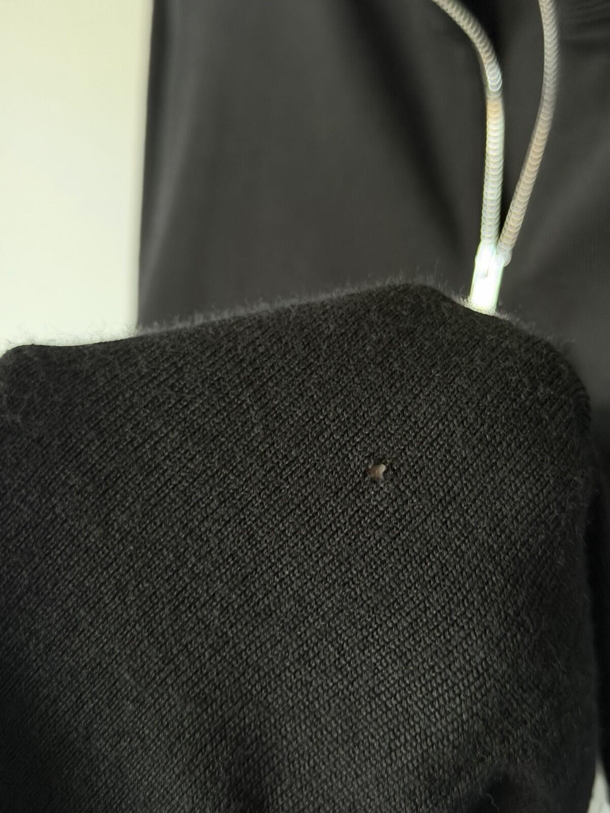 Louis Vuitton Uniforms Wool Knit Sweater Black Mens Size XL Full Zip Mock Neck