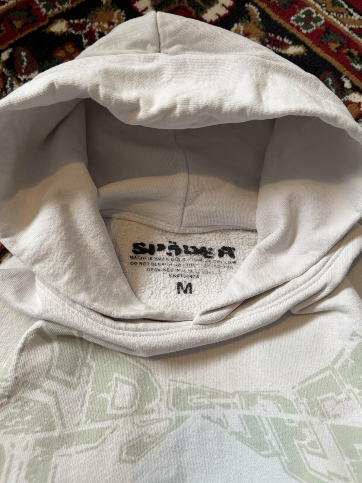 Sp5der Young Thug Graphic "Eggshell" Hoodie Eggshell Size M