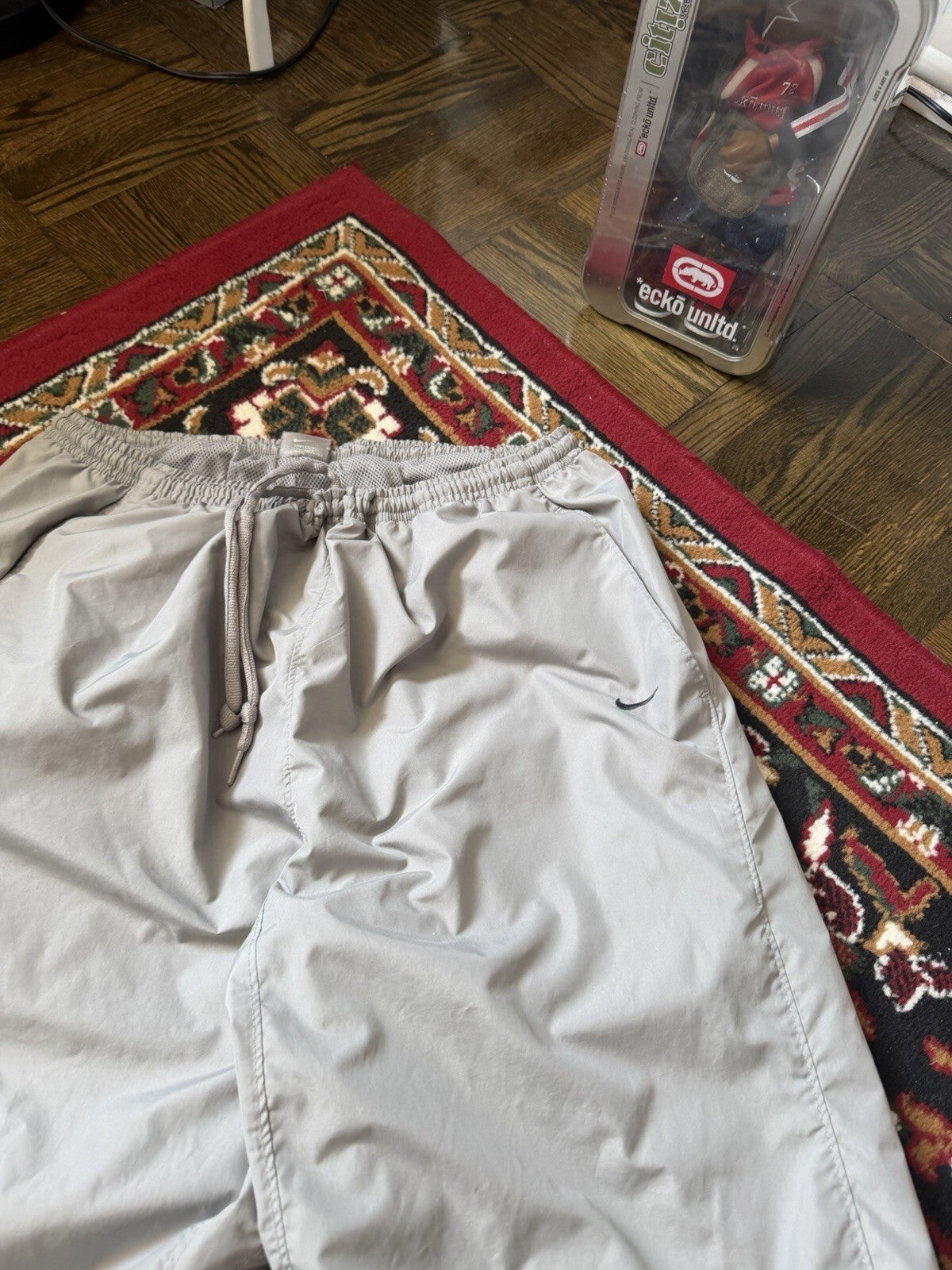 Y2K Nike Baggy Vintage Nylon Pants Gray Size L