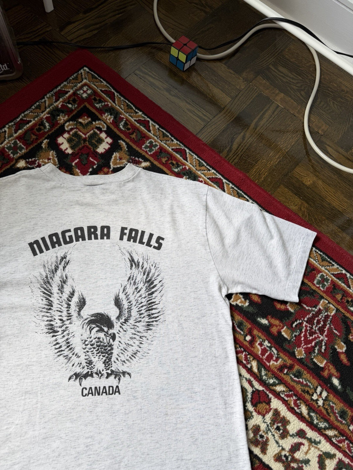 Vintage Harley Davidson Niagara Falls Canada Eagle Motorcycle Men's M Tee 90s