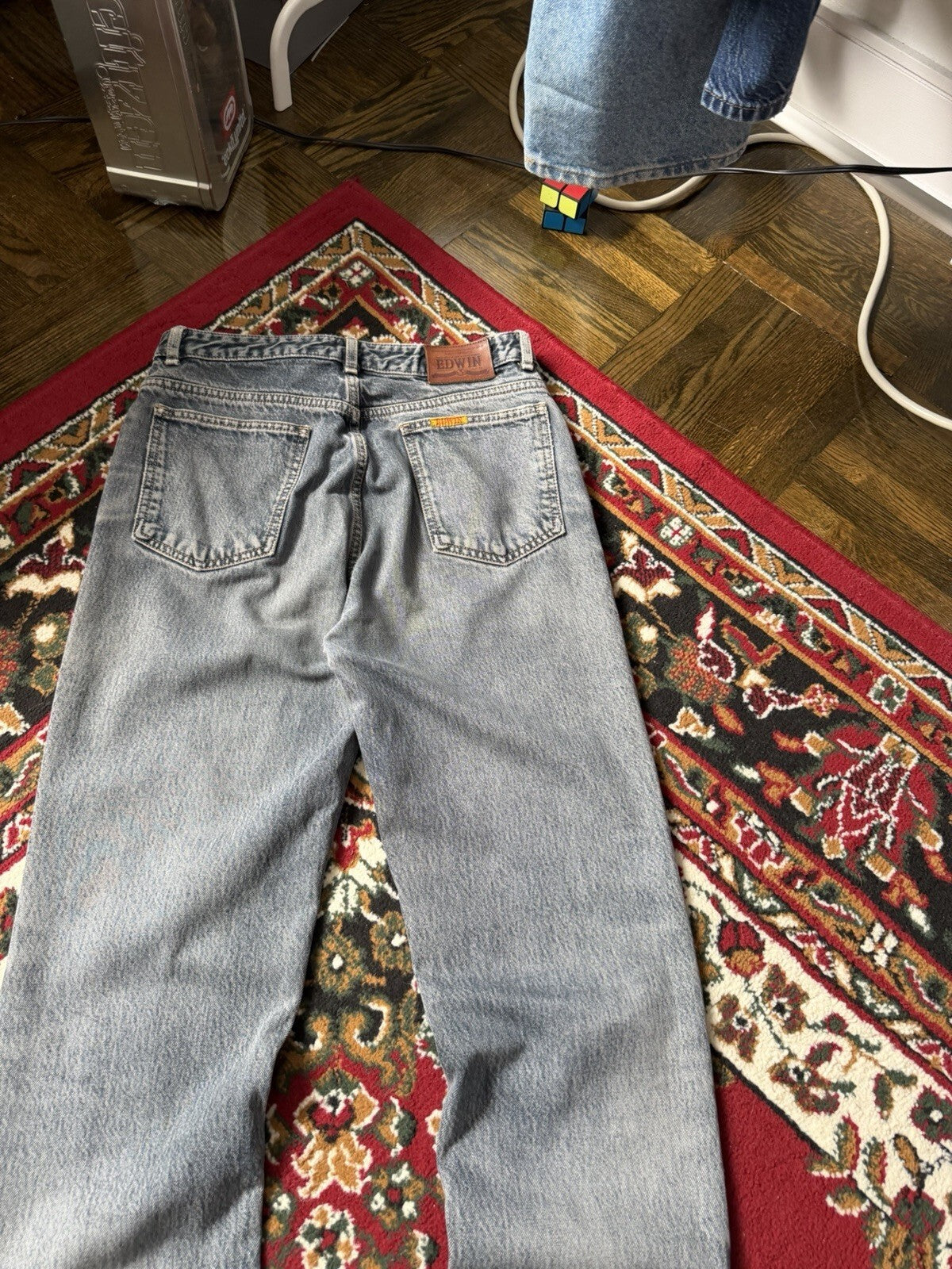 Vintage EDWIN London Slim Jeans | Size 33 x 32 | Washed Blue Japanese Denim