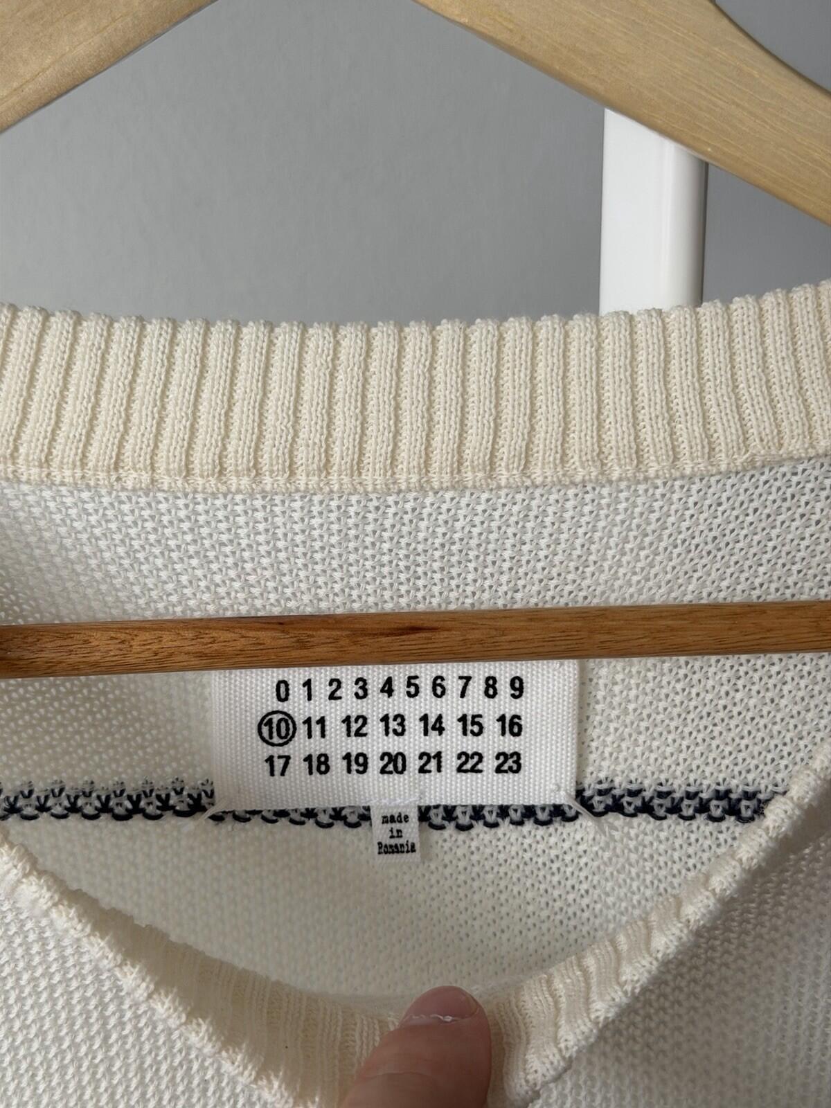 Maison Martin Margiela Oversized Striped Knit Sweater Wool Blend
