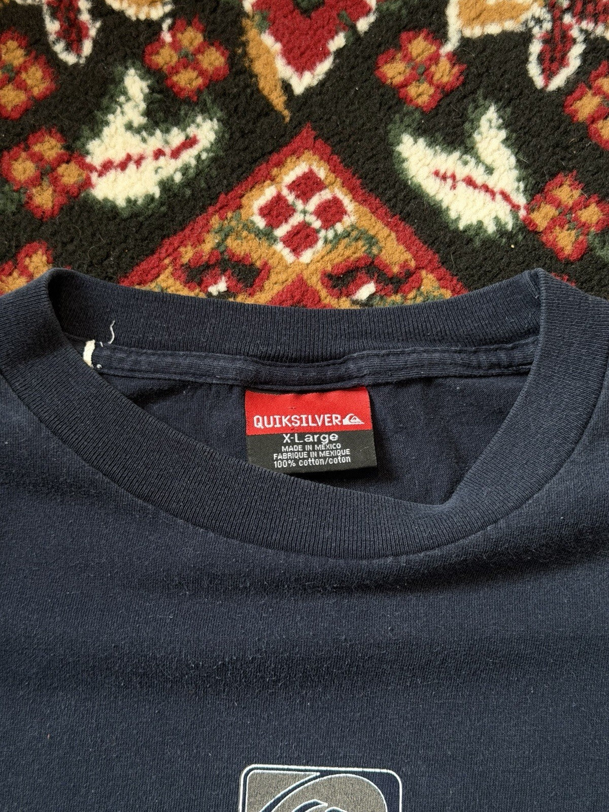 90s Quiksilver International Vintage Reflective Logo Tee T-shirt Surd Skate XL