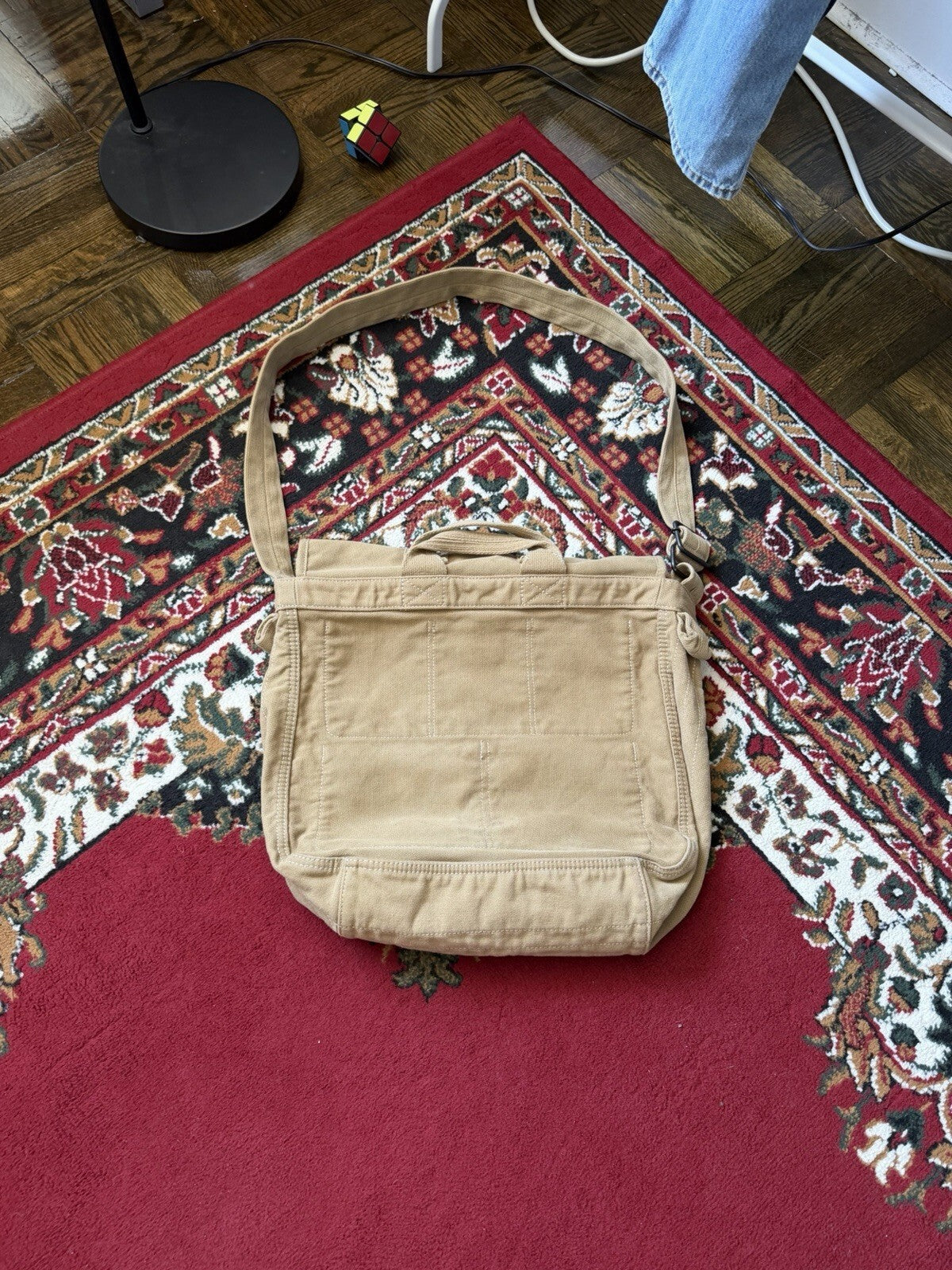 Ralph Lauren Denim & Supply Canvas Messenger Bag Military Field Safari Khaki