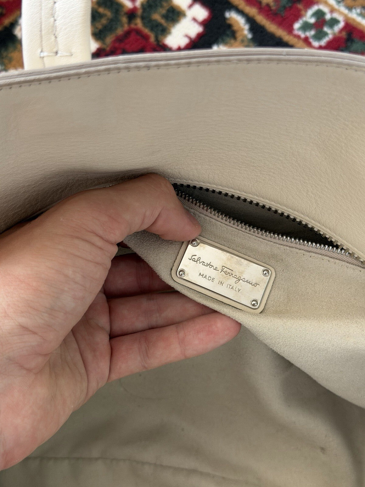 Salvatore Ferragamo Verve Exotic Multicolor Runway Tote Bag Rare