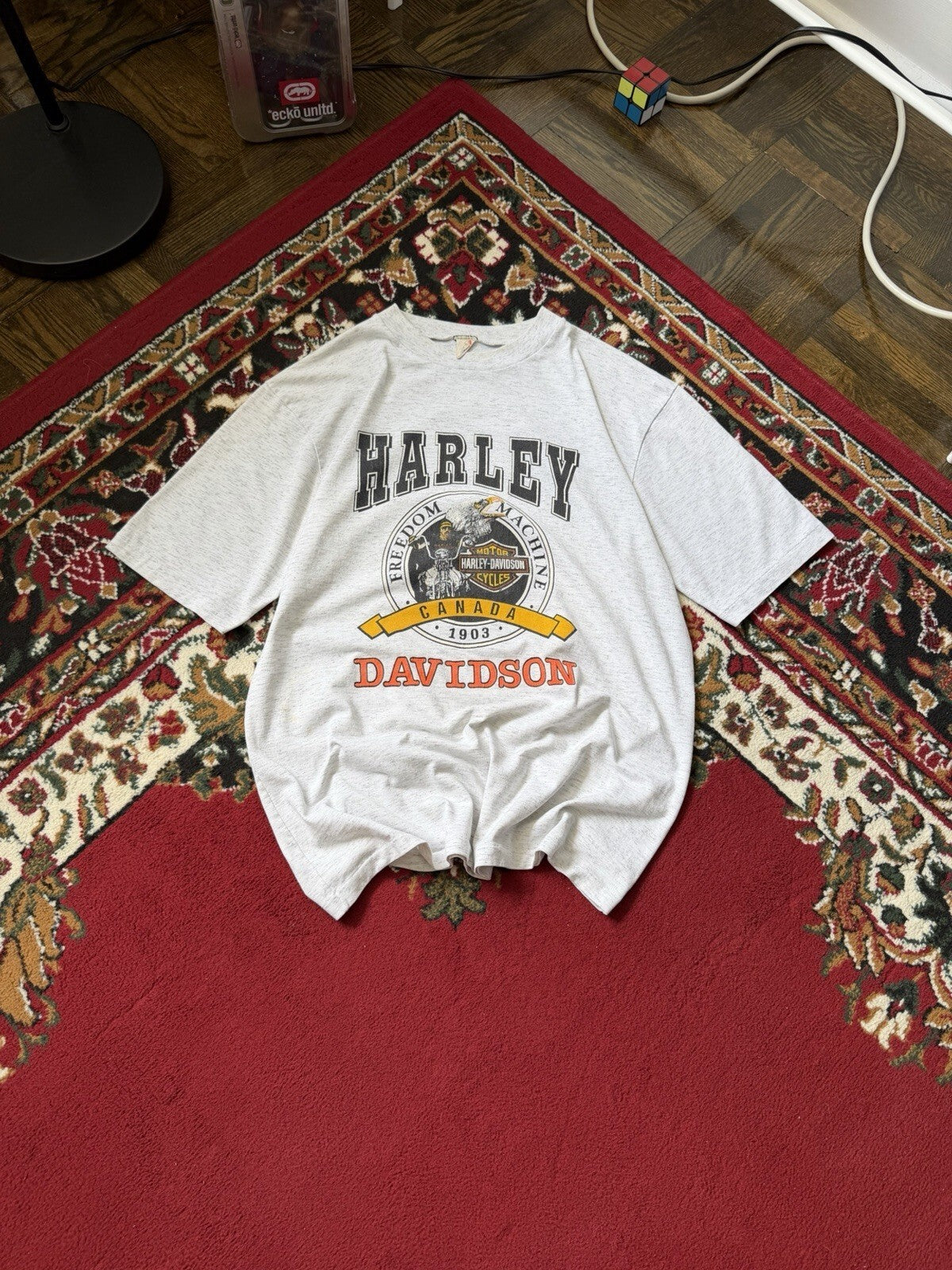 Vintage Harley Davidson Niagara Falls Canada Eagle Motorcycle Men's M Tee 90s