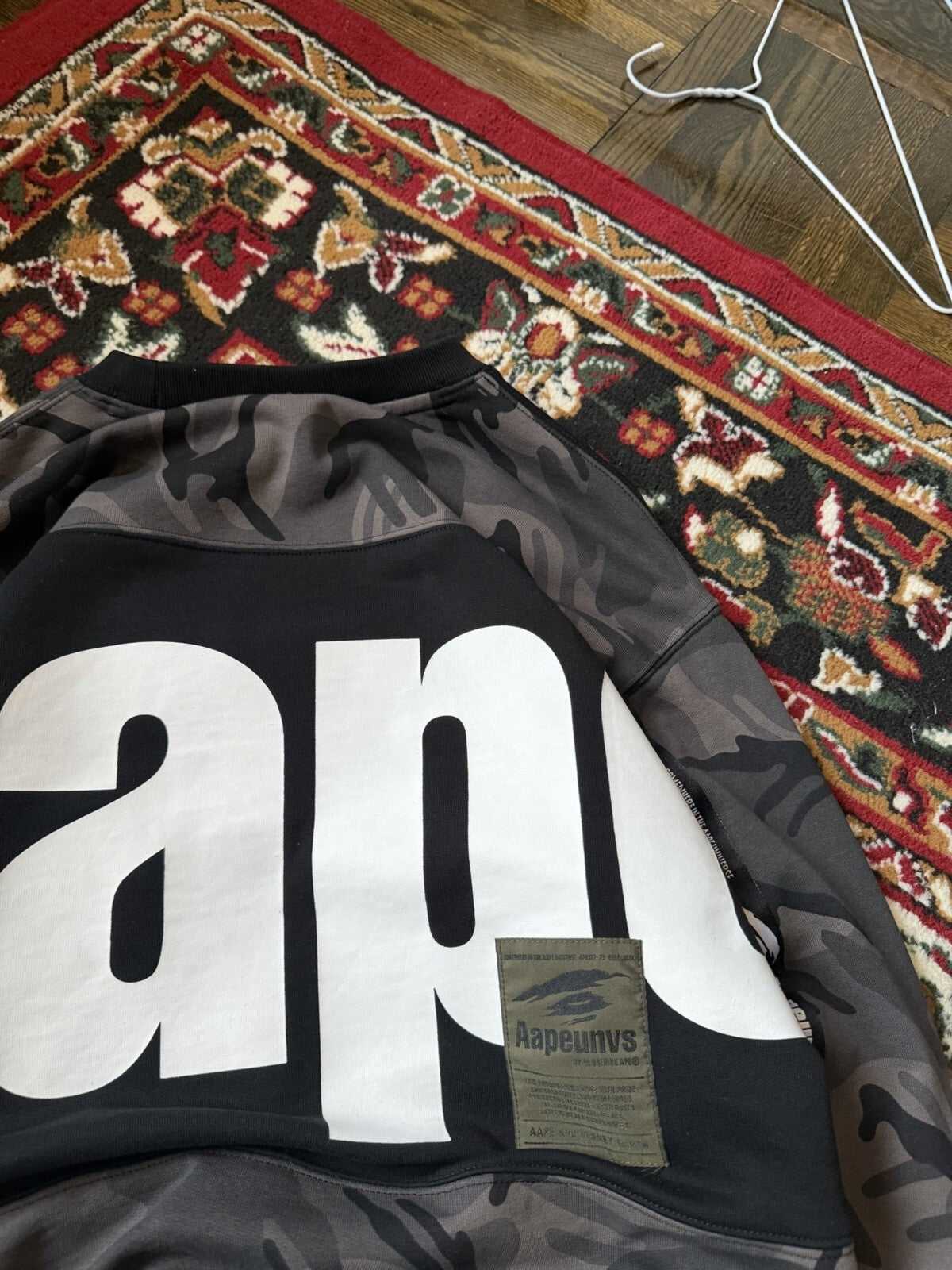 Aape By Abathing Ape Universe Camo Black Sweater Size S Sweatshirt Bape