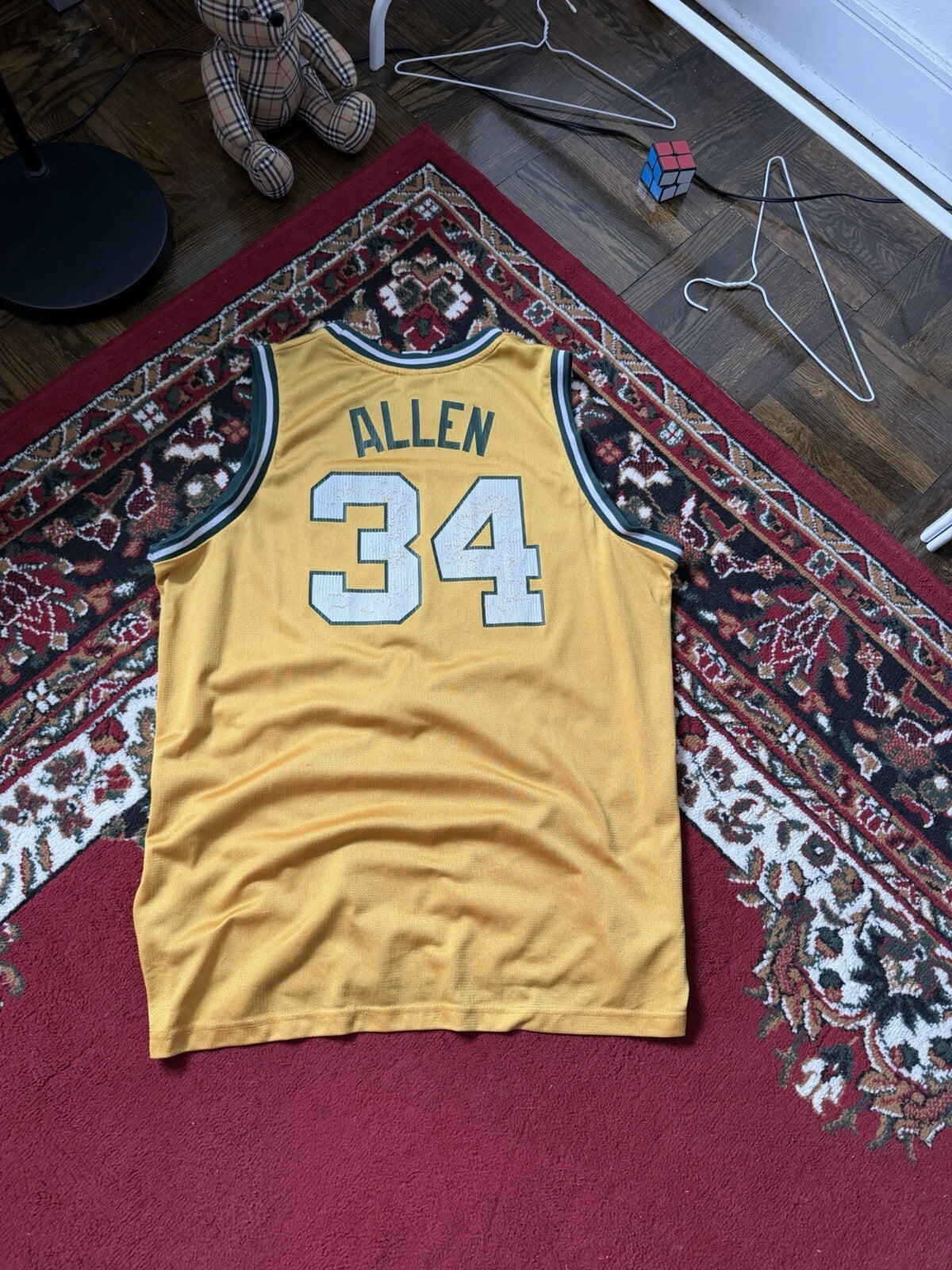 Vintage Reebok Seattle Supersonics Ray Allen #34 HC Jersey NBA Size XL