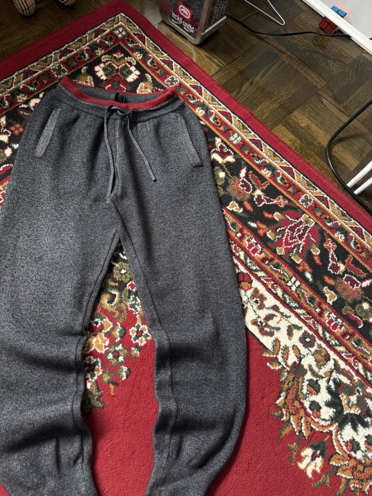 Loro Piana Cashmere Wool Gray Sweatapants Pants