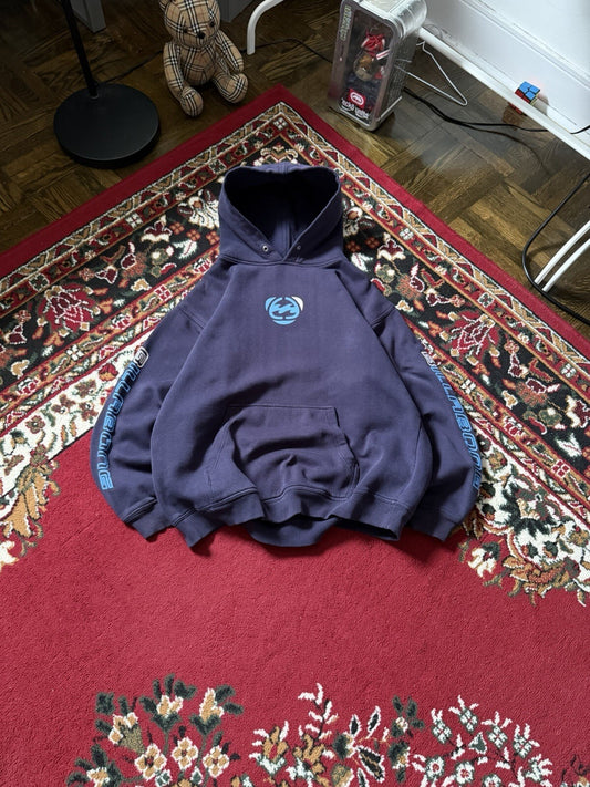 Vintage  Billabong Grail Center Log Hoodie Surf Grunge Faded Skate Rave Y2K 90s