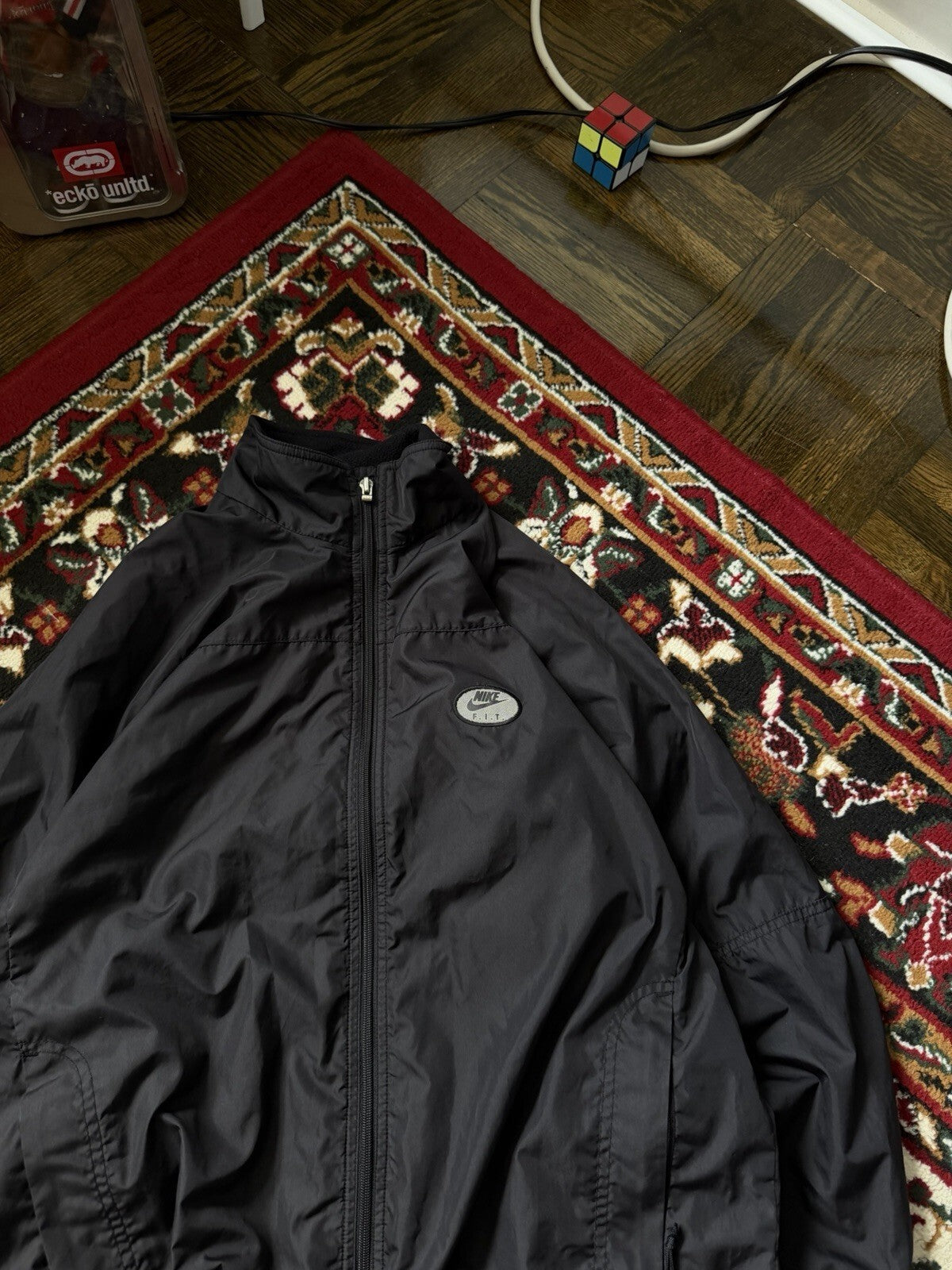 Vintage Nike Fit Nylon Jacket Windbreaker Zip Up Mens Size L 90s Y2K