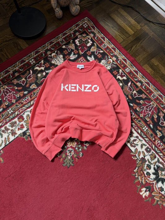 Kenzo Peach/Red Logo Longsleeve Sweatshirt Sweater Size S