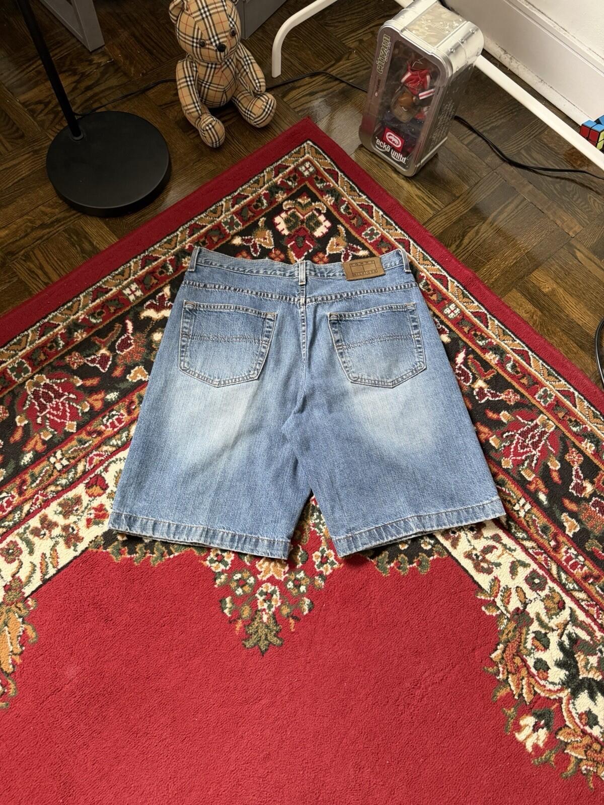 Y2K Tommy Hilfiger Stonewash Jorts Baggy Size 34 VTG 90s Denim Jean Shorts