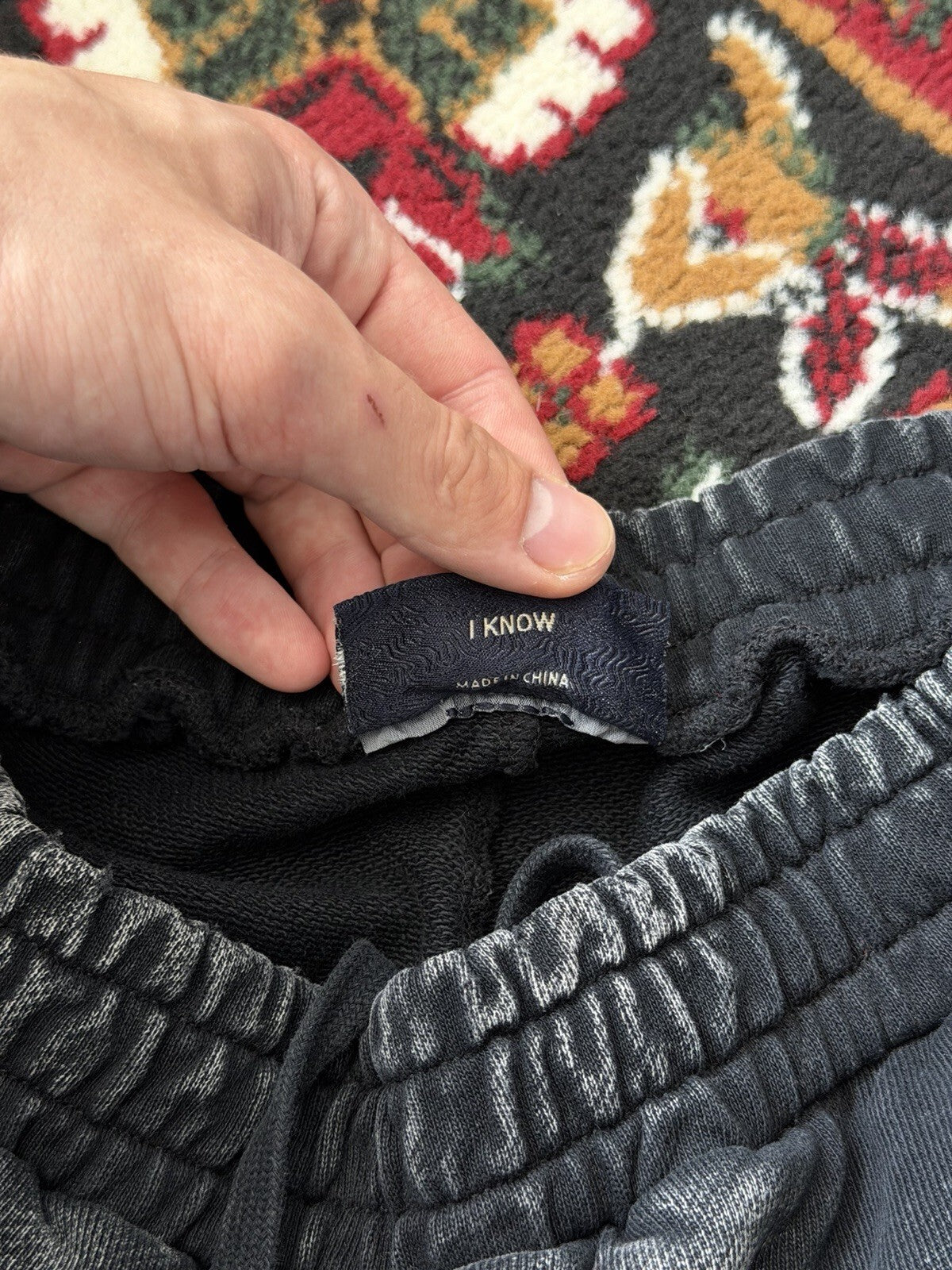 Dime MTL Small Logo Relaxed Straight Sweatpants Navy Size Large