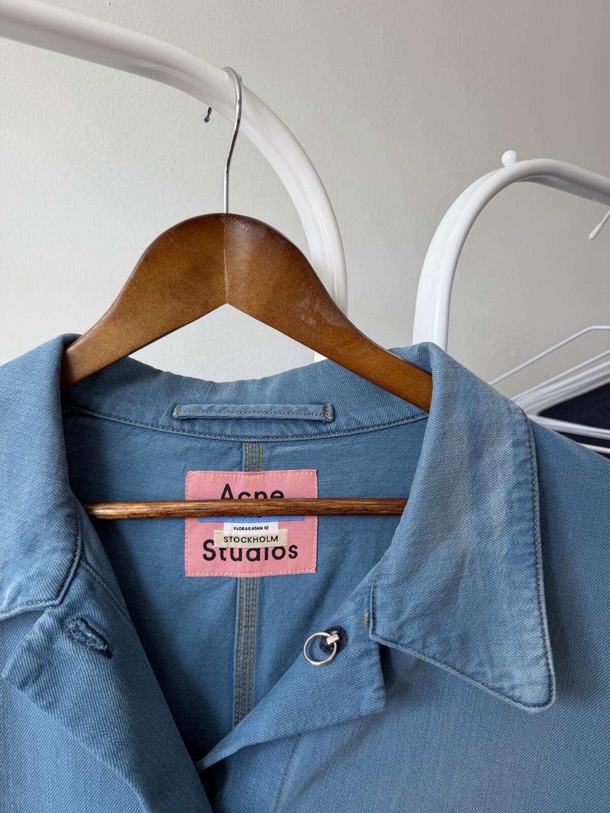 Acne Studios Bla Konst SS18 Brandou Sun B  Denim Coat Jean Jacket Size 36