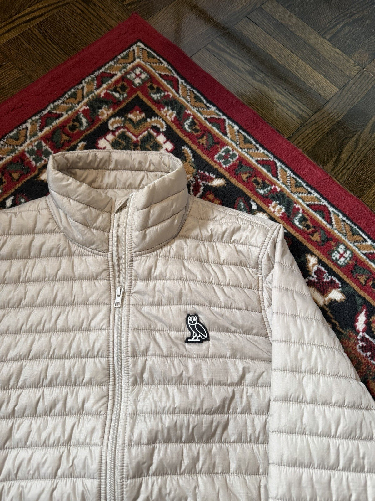 OVO October Very Own Puffer Jacket Drake Milk White Size Medium