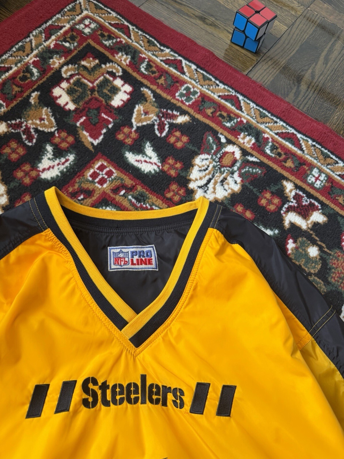Vintage 90s Nike Steelers Reversible NFL Nylon Sweatshirt Jacket XL