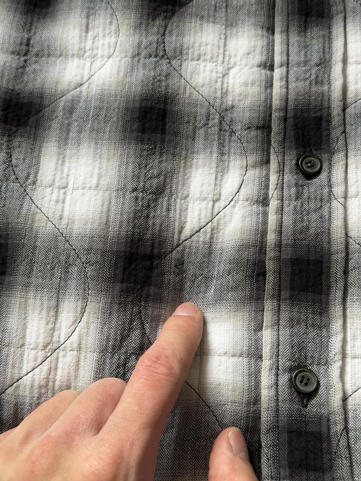 Acne Studios Oxton Oversized Quilted Shirt Jacket White/Black Plaid Size 50 US L
