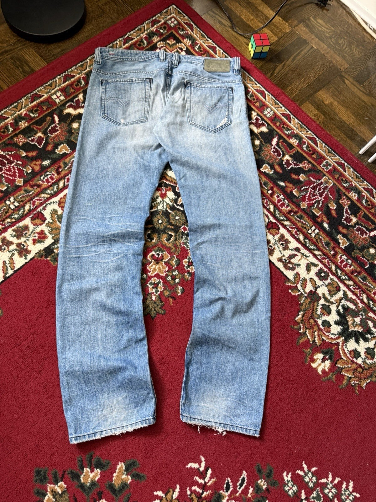 Diesel Safado Distressed Straight Blue Jeans Size 32/32 Vintage Y2K