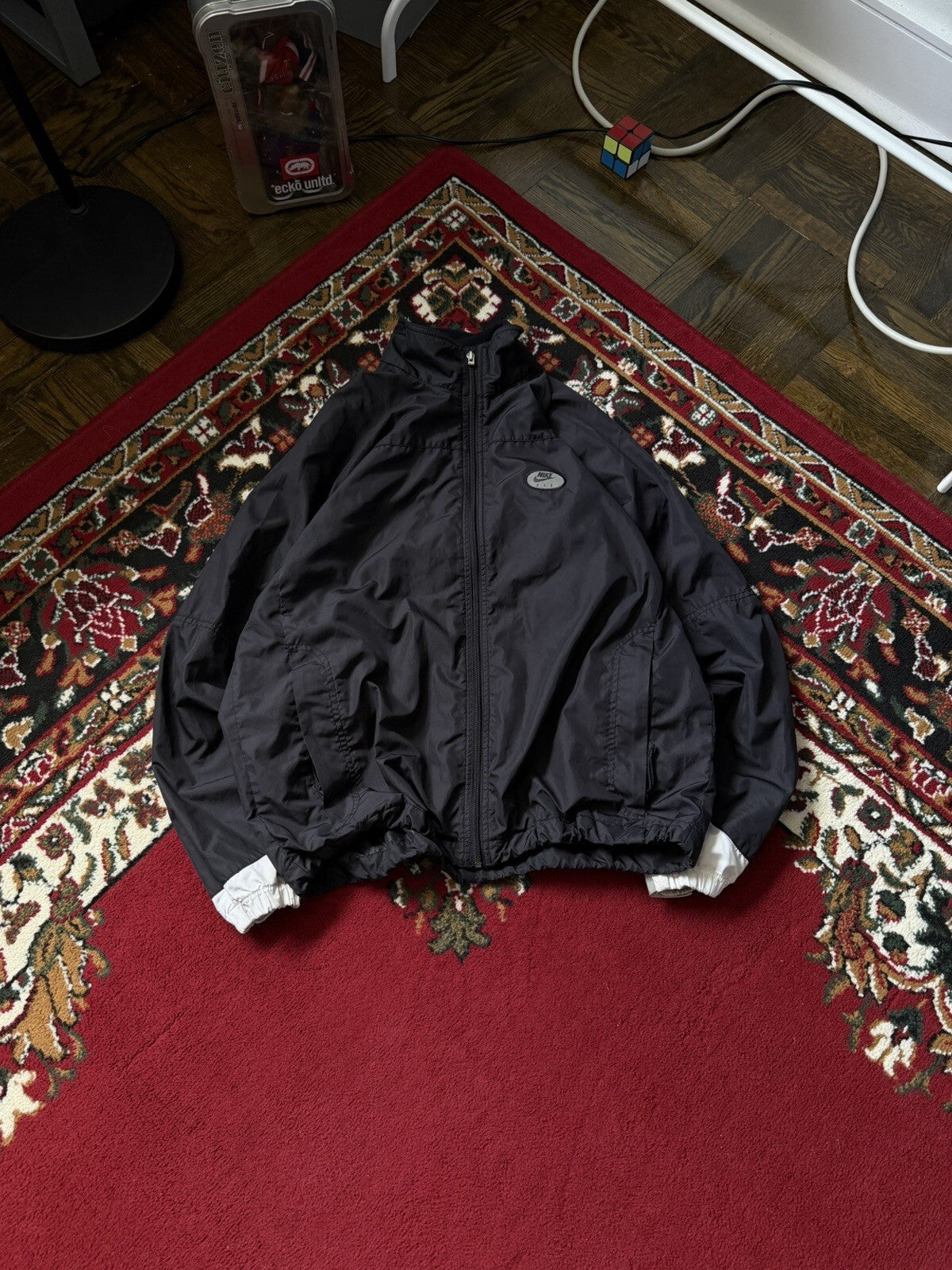 Vintage Nike Fit Nylon Jacket Windbreaker Zip Up Mens Size L 90s Y2K