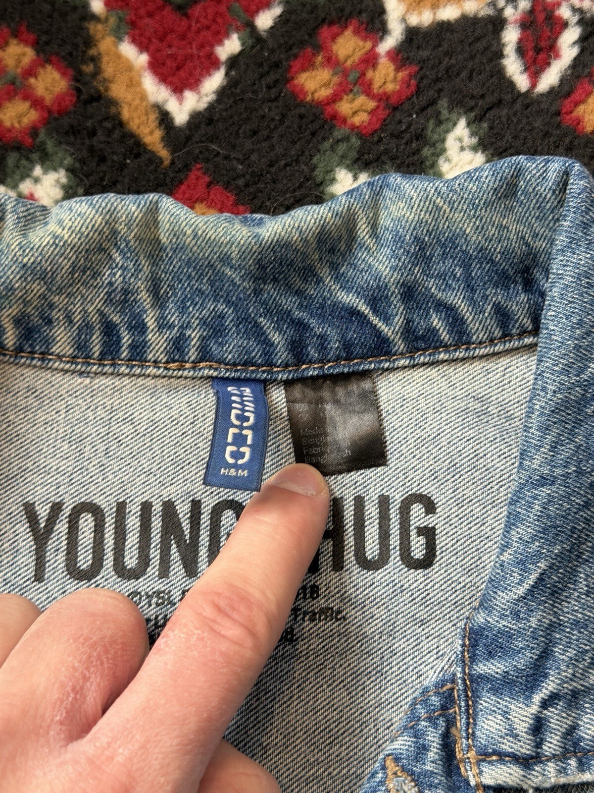 Limited Release H&M Young Thug 2018 Eurpoean Tour Cherub Denim Jacket Medium