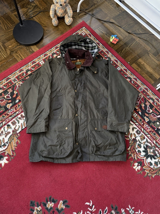 Oxford Blue Classics Countryman Green Waxed Jacket With Lining Made In England