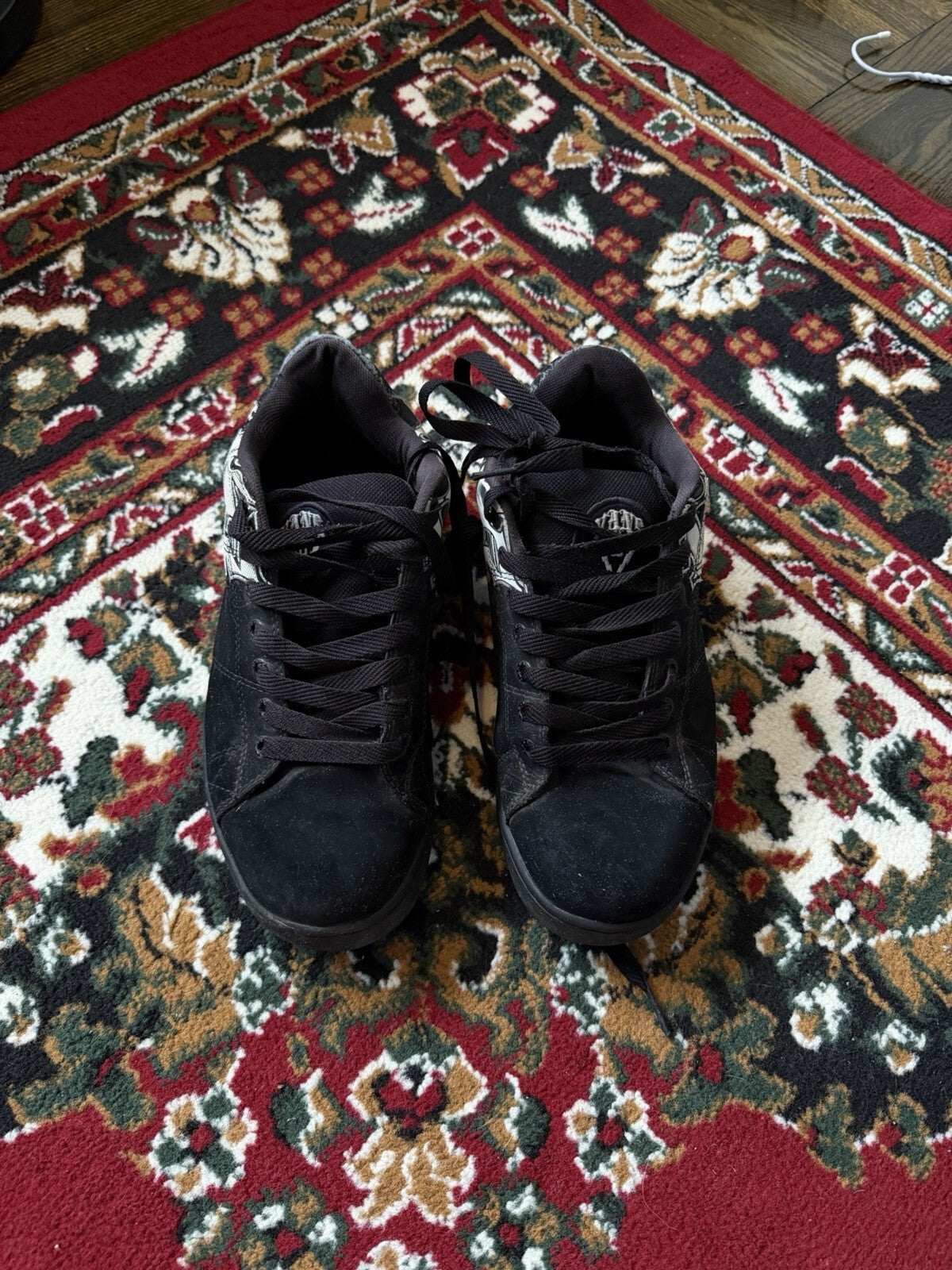 Vintage Vans Widow Chunky Skater Shoes Men’s Size 9.5 Skulls Grunge Goth Y2K