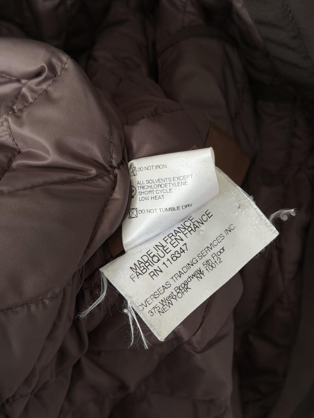 Moncler Nylon Down Coat Mocha Brown Jacket Size 3 Logo Mens