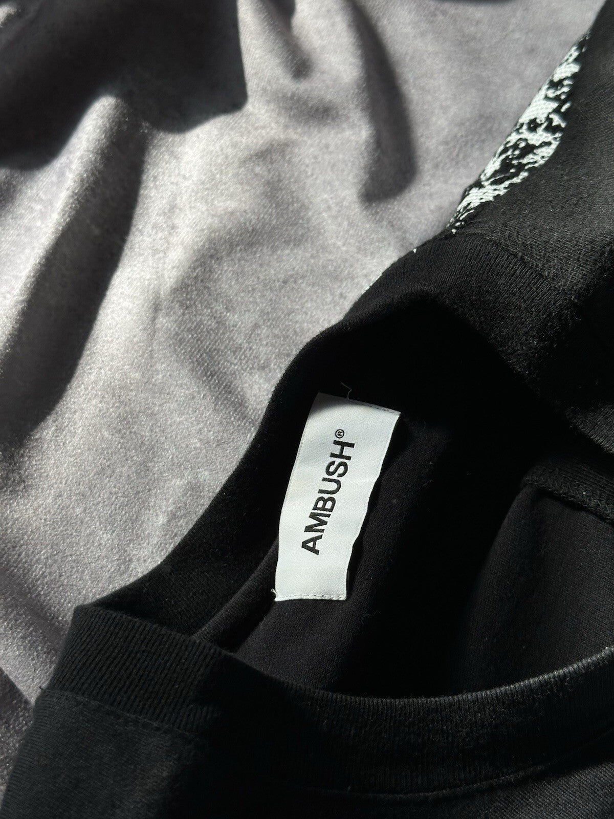 AMBUSH Cape Visitor Hybrid Tee Size 3 Mens Black