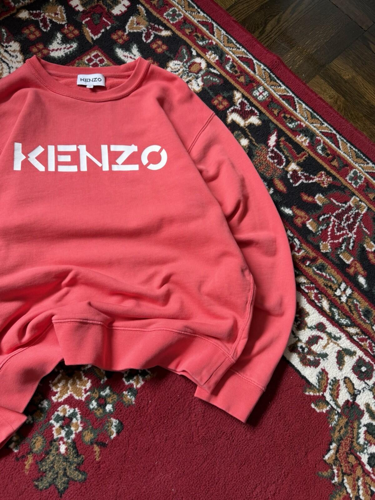 Kenzo Peach/Red Logo Longsleeve Sweatshirt Sweater Size S