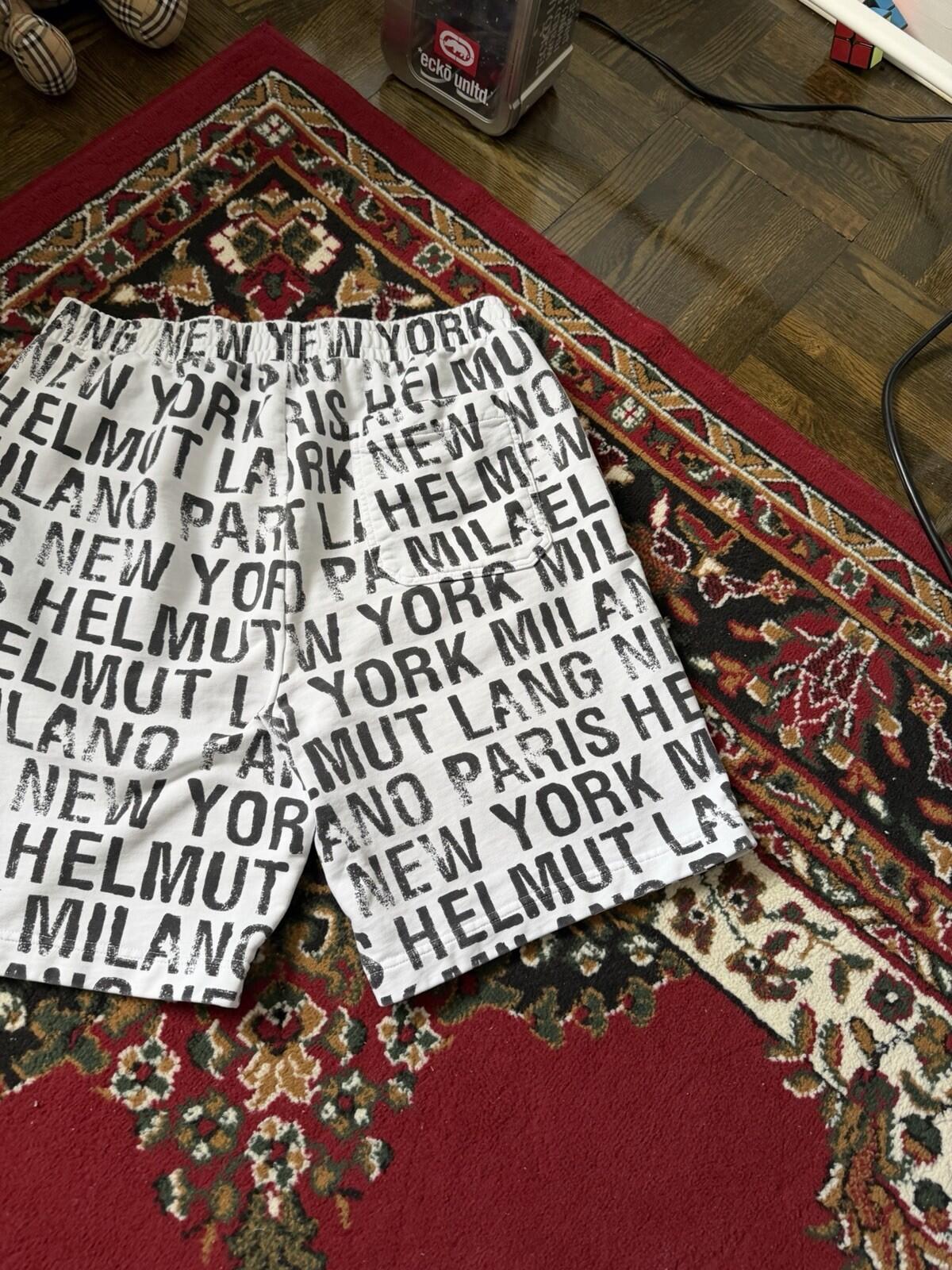 Helmut Lang New York Monogram T-shirt / Shorts Set Tee Size XL White / Black