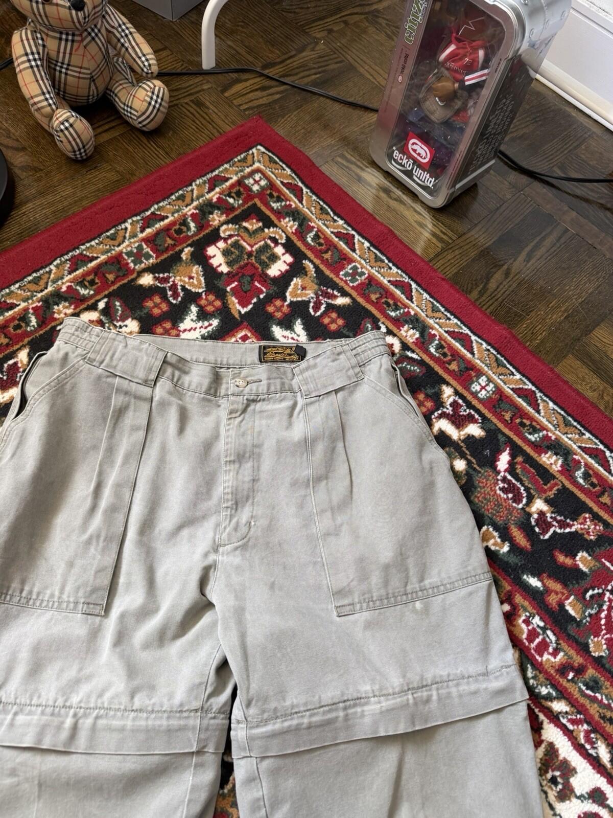 90s Eddie Bauer Vintage Convertible Zip Off Pants Men's 34/32 Hunting Hiking