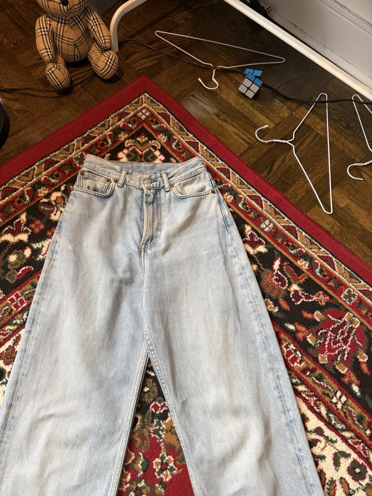 Acne Studios Relaxed Fit Jeans Mid Blue Size 25/30 Straight Leg