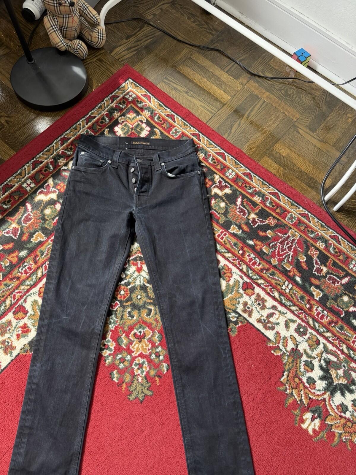 Nudie Grim Tim Organic Black Ring Classic Jeans Size M W31 / L30