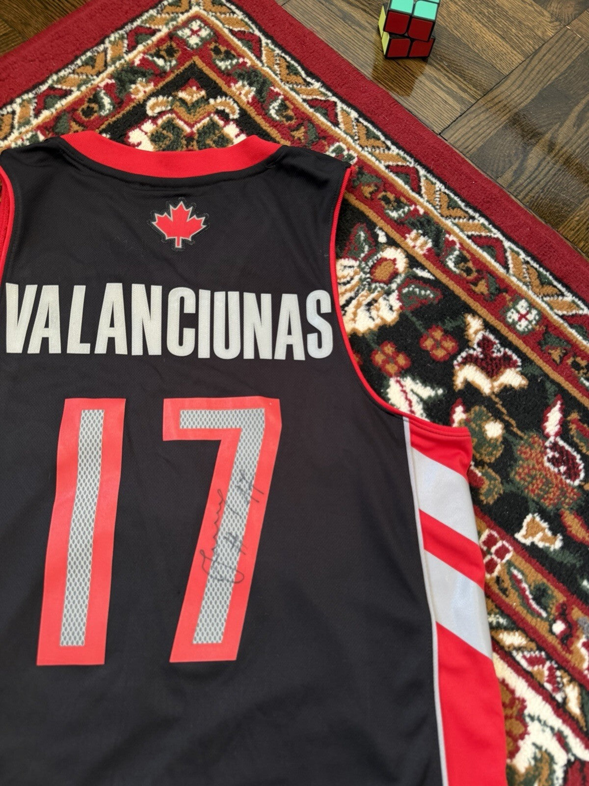 Jonas Valanciunas Signed Autograph Toronto Raptors Jersey NBA Canada Nuggets