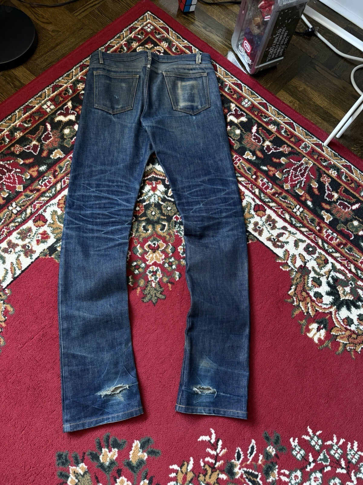 A.P.C. Rue De Fleurus Distressed Paris New Cure Men’s Straight Leg Raw Jeans APC