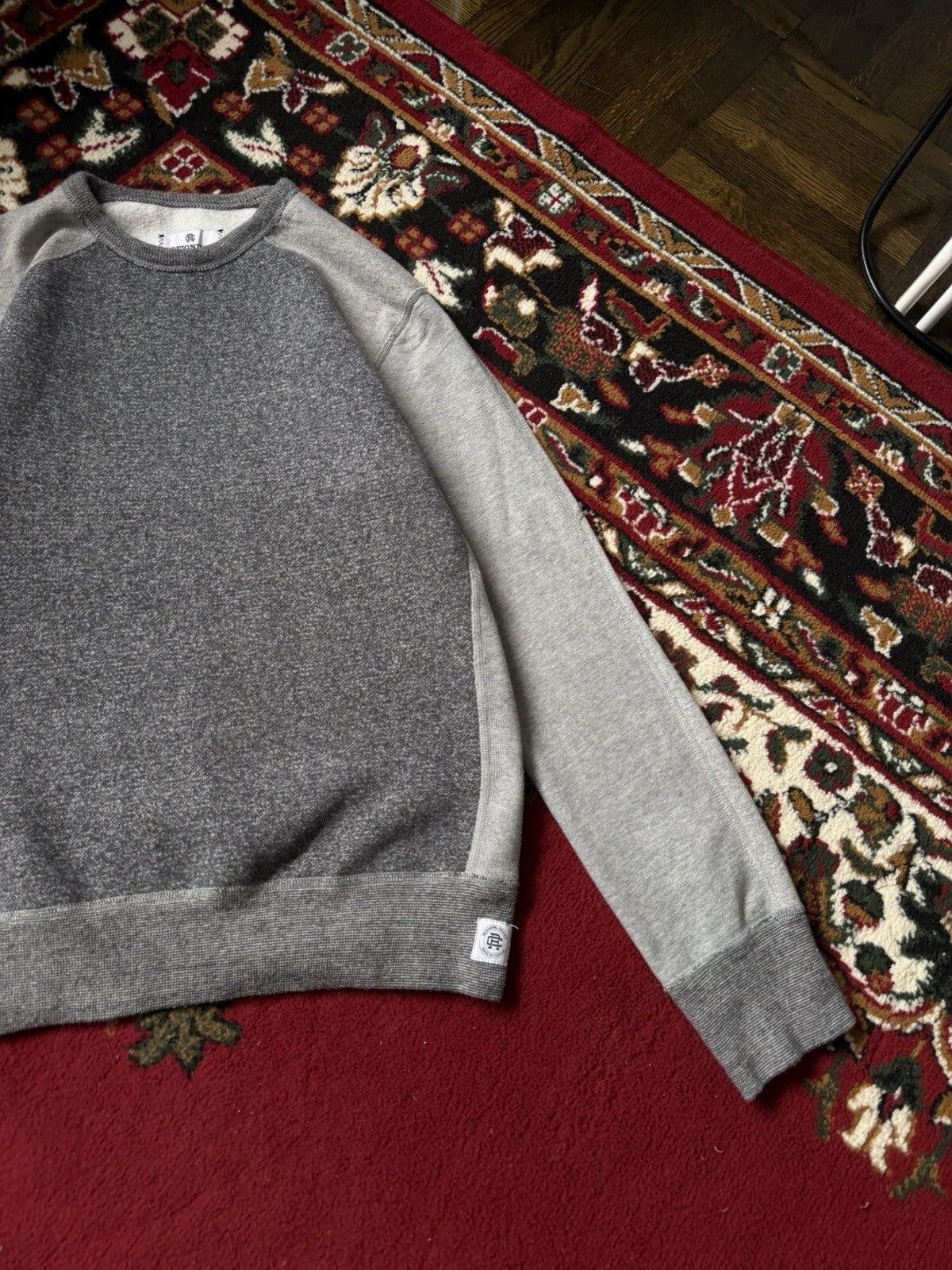 Reigning Champ Fleece Basic Sweatshirt Size XS Mens Gray
