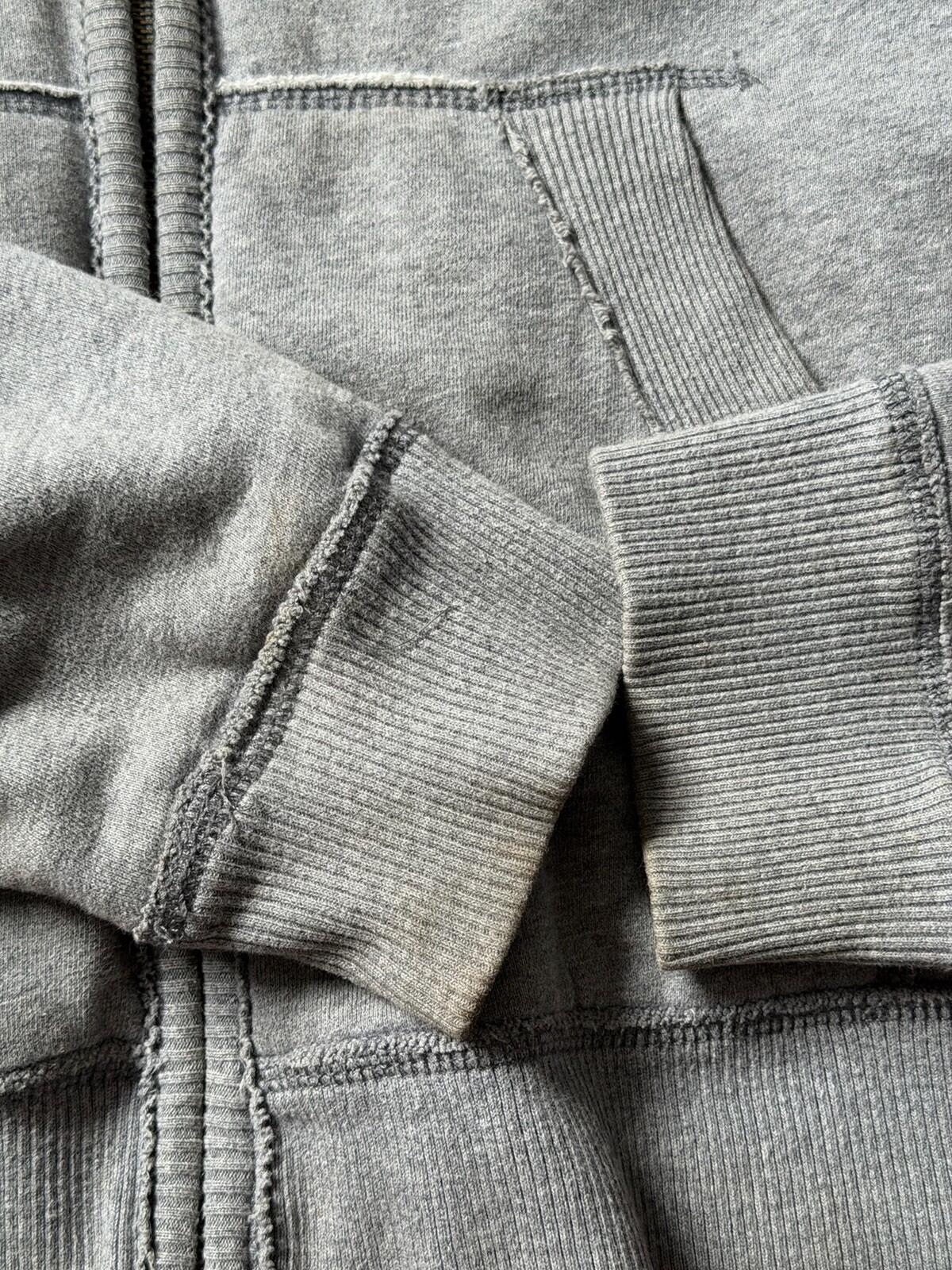 Y2K Aeropostale Faux Fur Vintage Grunge Gray Jacket Hoodie Large