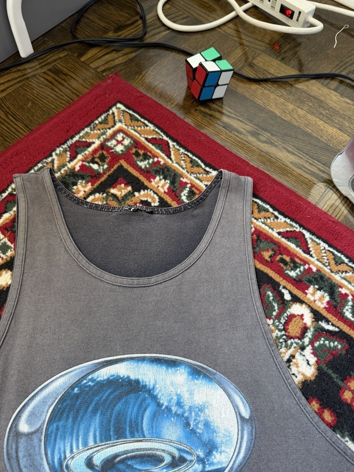 Vintage No Boundaries Faded Out Ocean Surf Graphic Tank Top Skate XL Shirt Y2k