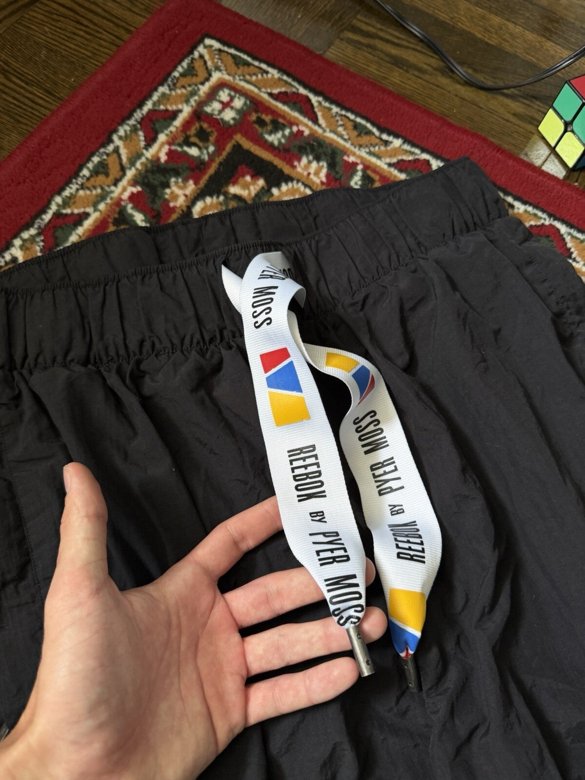 Reebok Classic x Pyer Moss Style Vector Athletic Track Pants Size M Black