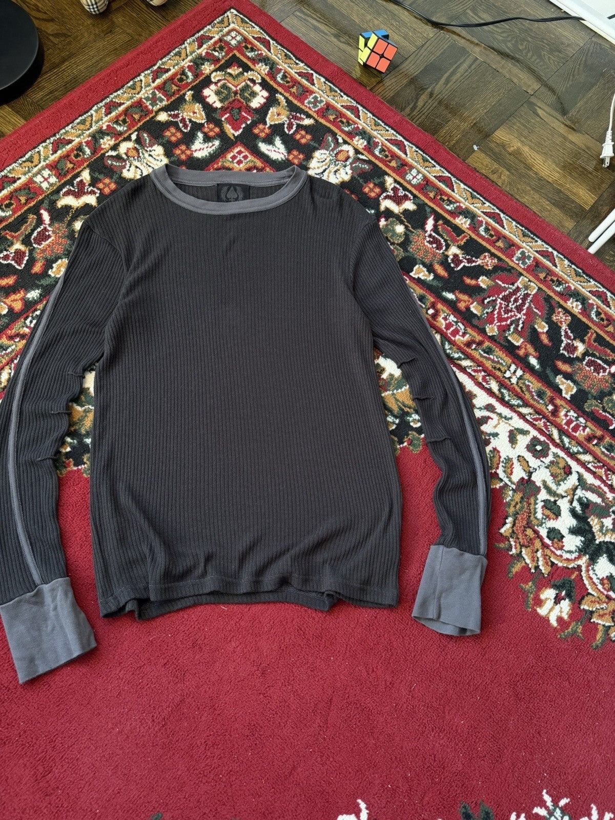 Salvage Sweatshirt Mens Medium Gray Sweater Grunge Y2K Hand Crafted in LA