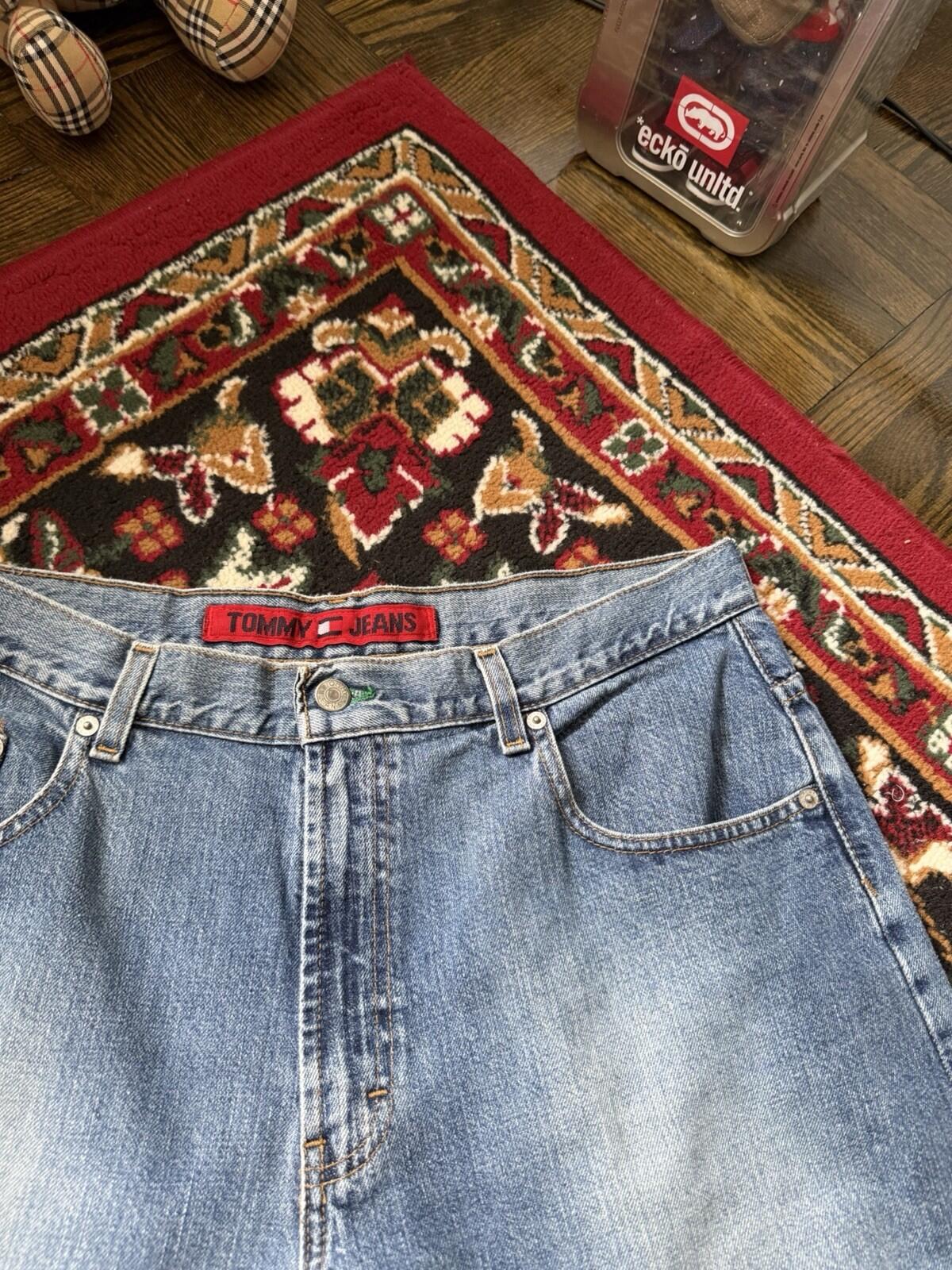 Y2K Tommy Hilfiger Stonewash Jorts Baggy Size 34 VTG 90s Denim Jean Shorts