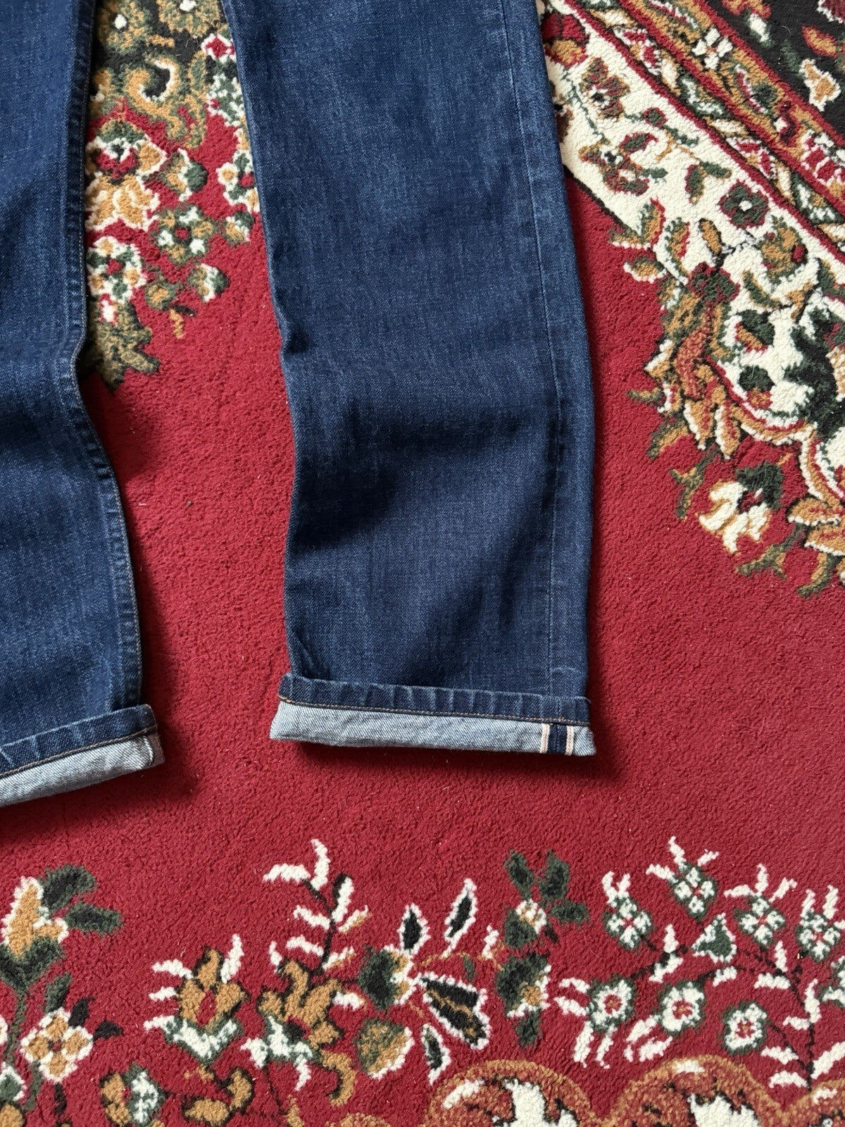 APC Rue De Paris Hipster Men's Size 30 Red Selvedge Distressed Slim Jeans A.P.C