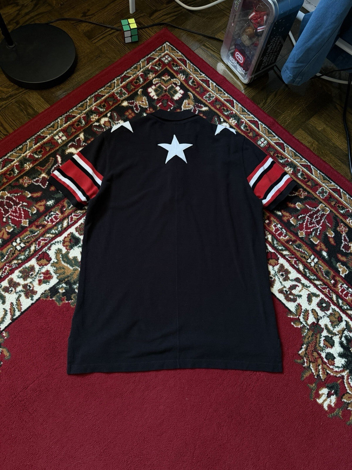 Givenchy White Stars Polo Shirt Size M Collared Shirt Tee