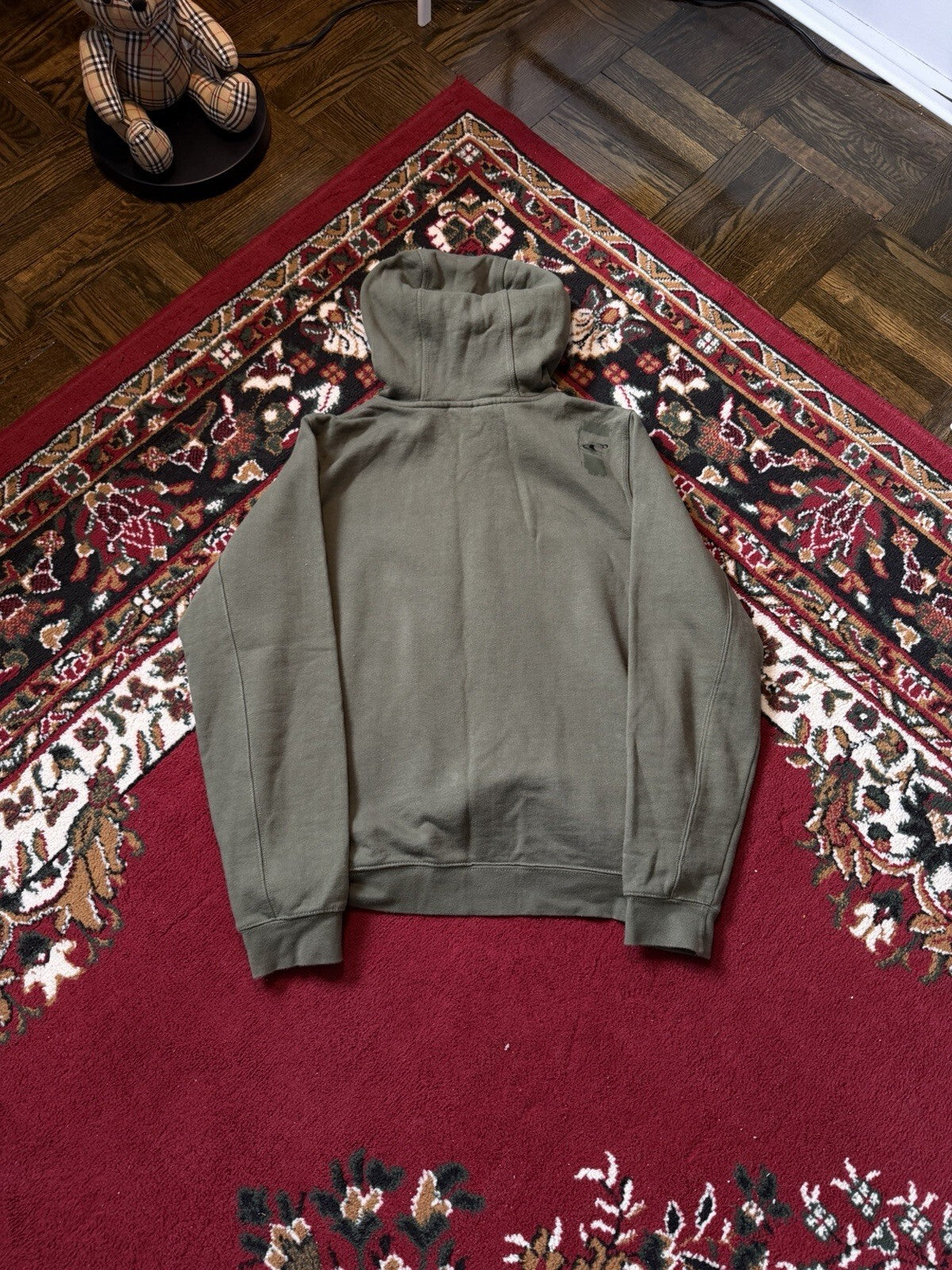VTG Y2K Oneill Hoodie Sweatshirt Mens Size M Olive Big Spellout Logo Streetwear