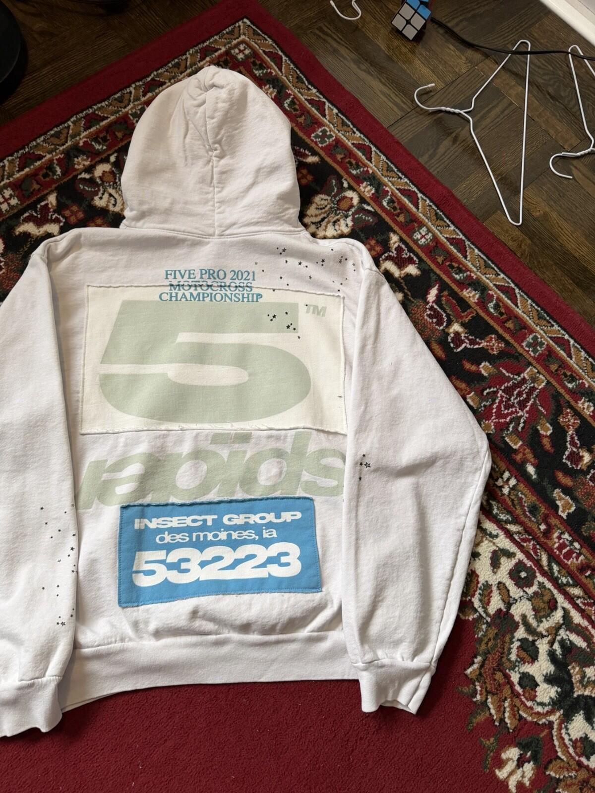 Sp5der Young Thug Graphic "Eggshell" Hoodie Eggshell Size M
